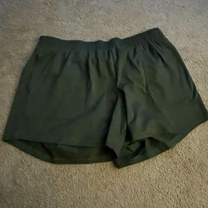 Dark green comfy shorts. size XL. brand all in motion